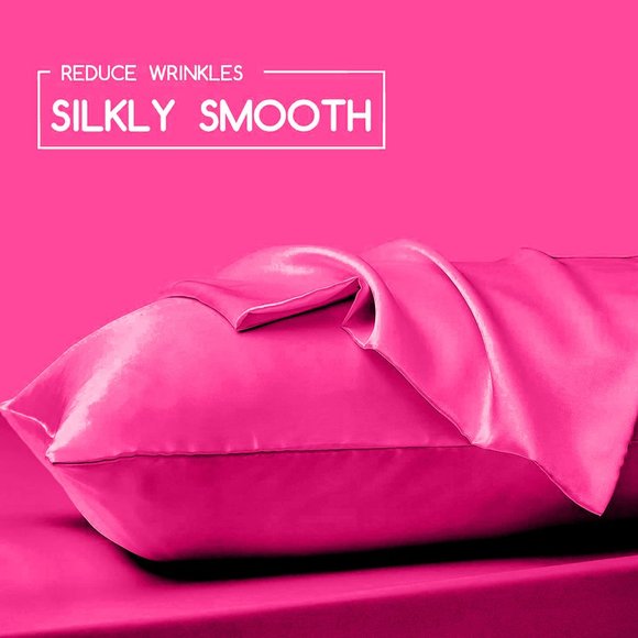 Oussum Silk Soft and Comfortable Pillow Case Cover for Hair and Skin Set of 2 - Picture 4 of 11